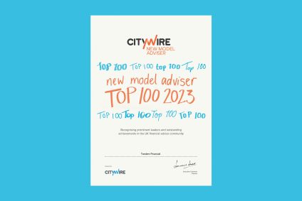 Tandem Financial has been selected for the Top 100 for New Model Adviser 2023